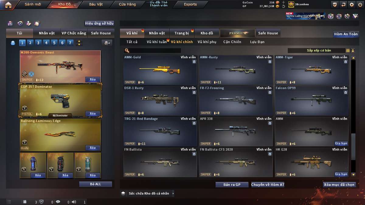 shop acc cf uy tin gia re
